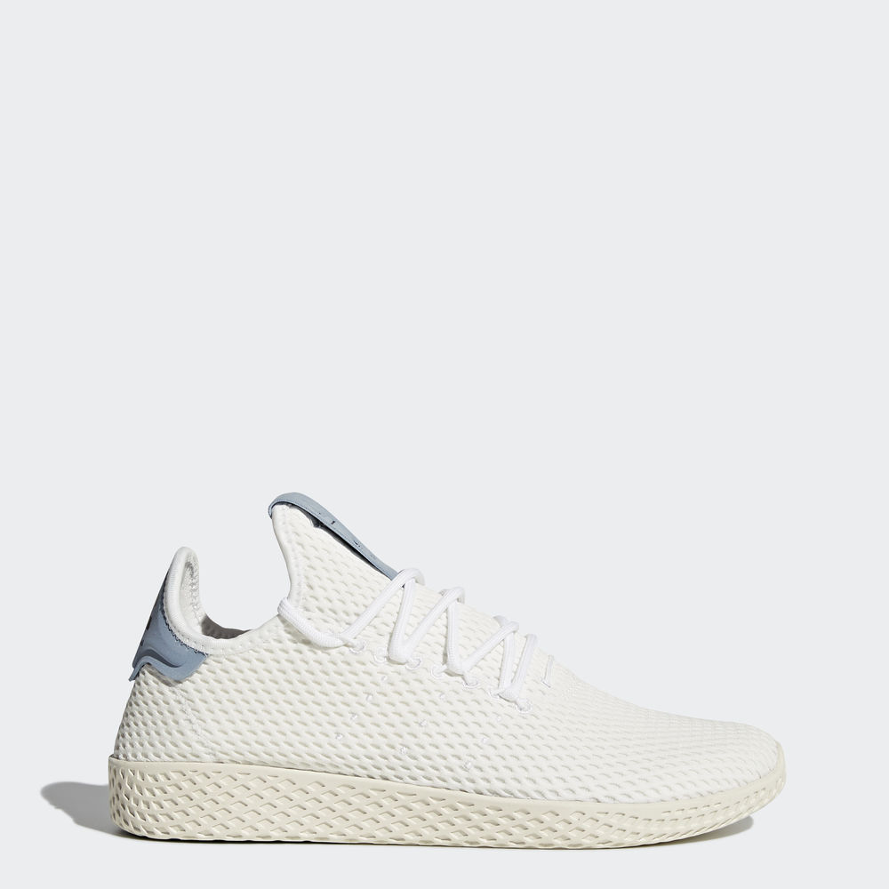 Adidas Pharrell Williams Tennis Hu - Originals γυναικεια - Ασπρα/Ασπρα/Μπλε,Μέγεθος: EU 36 – 54 2/3